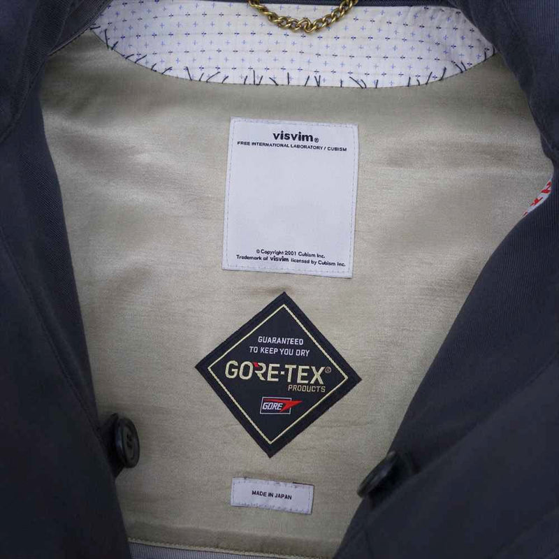 VISVIM ビズビム 17AW 117205013001 FRANK SOUTIEN COAT 3L GORE-TEX フランク ステンカラーコート  グレー系 1【中古】