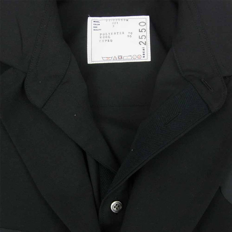 sacai suiting jacket スーチングMA-1 ドッキング - アウター