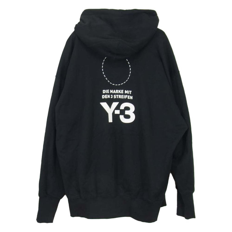 Yohji Yamamoto ヨウジヤマモト Y-3 ワイスリー 18AW DP0459 STACKED LOGO HOODIE スタックド ロゴ  フーディー パーカー M【中古】