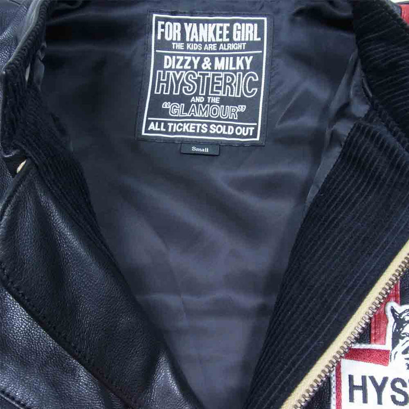 HYSTERIC GLAMOUR ヒステリックグラマー 02213LB02 ゴートレザー シングル ライダース ジャケット ブラック系  S【新古品】【未使用】【中古】