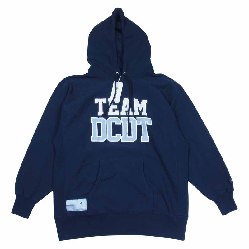 DESCENDANT ディセンダント 19SS TEAM DTCT HOODED SWEAT SHIRT スウェットパーカー ネイビー系  S【美品】【中古】