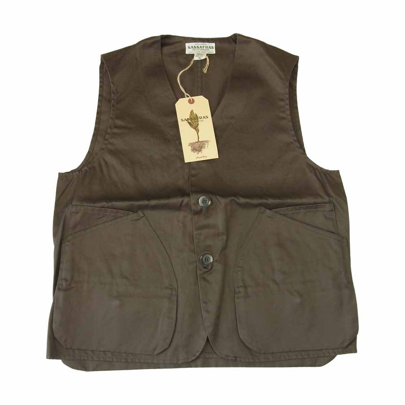 SASAFRAS ササフラス SF-211755 Landscaper Vest West Point ランドスケーパー ベスト チャコール系  XL【新古品】【未使用】【中古】