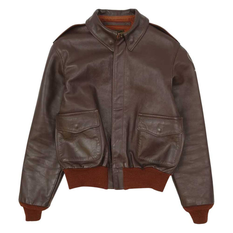 The REAL McCOY'S ザリアルマッコイズ 42-1401P ROUGHWEAR ラフウェア実名復刻 A-2 フライト ジャケット  ブラウン系 36【中古】