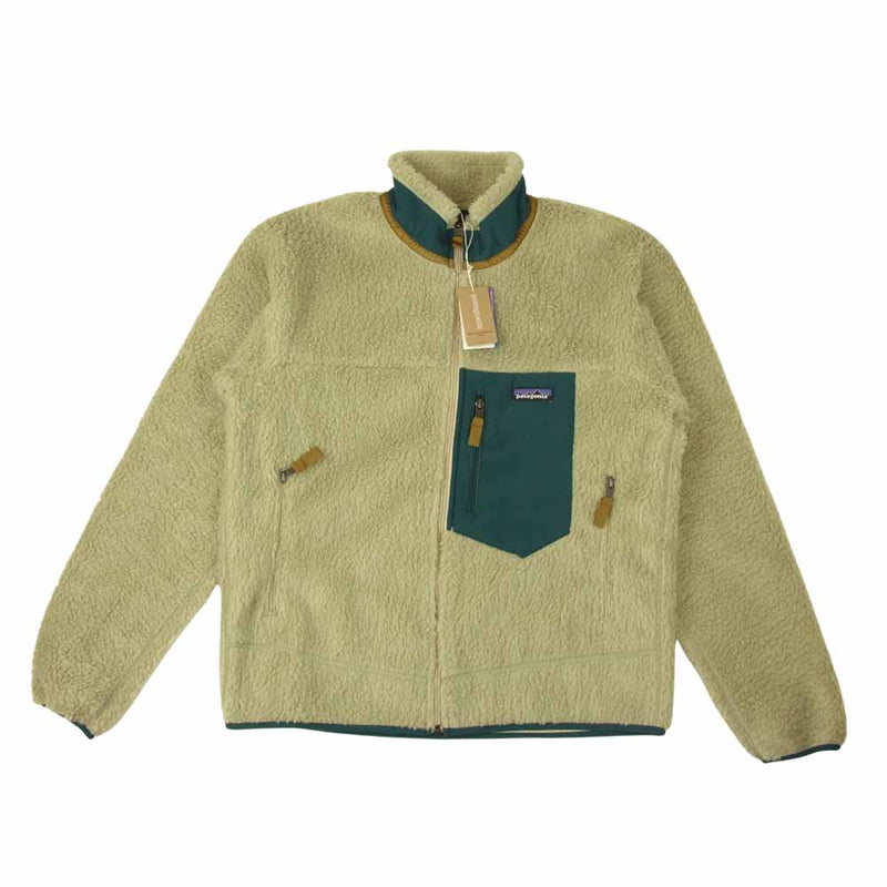 patagonia パタゴニア 21AW 23058 Classic Retro-X Jacket クラシック レトロX ジャケット フリース  Pelican w/Dark Borealis Green グリーン系 M【新古品】【未使用】【中古】