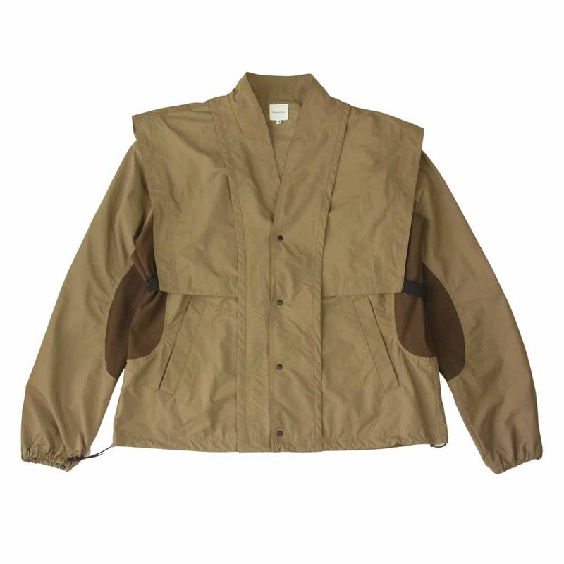 SASQUATCHfabrix. サスクワァッチファブリックス 20SS 20SS-JKL-008 ORIENTAL SHOULDER NYLON  JACKET 撥水加工 ナイロン コーチ ジャケット ブラウン系 L【中古】