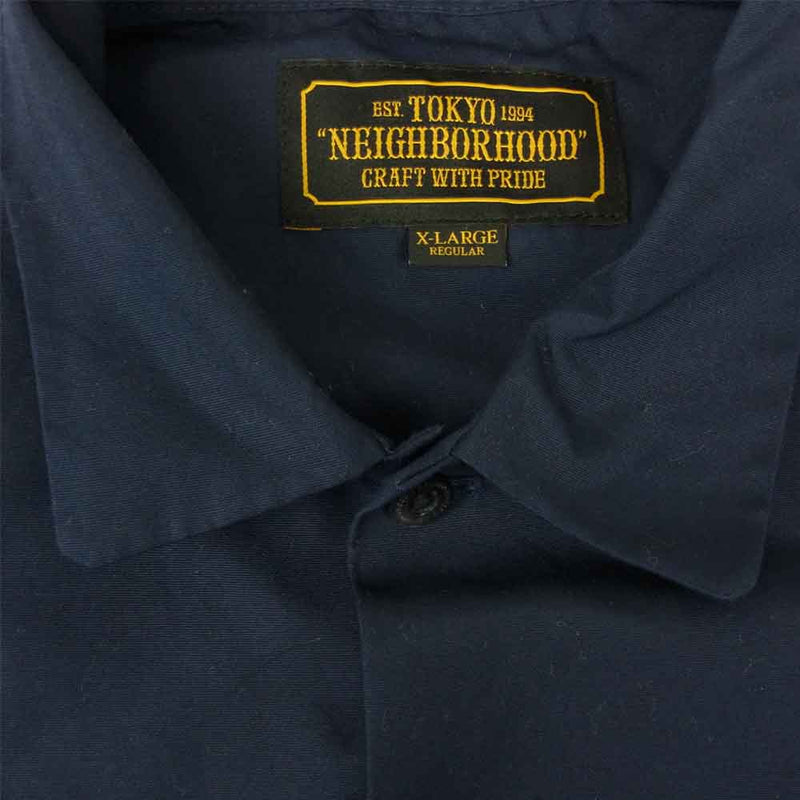 NEIGHBORHOOD ネイバーフッド 20SS 201TSNH-SHM12 CLASSIC WORK/EC-SHIRT.SS 半袖 ワーク シャツ  ネイビー系 XL【中古】