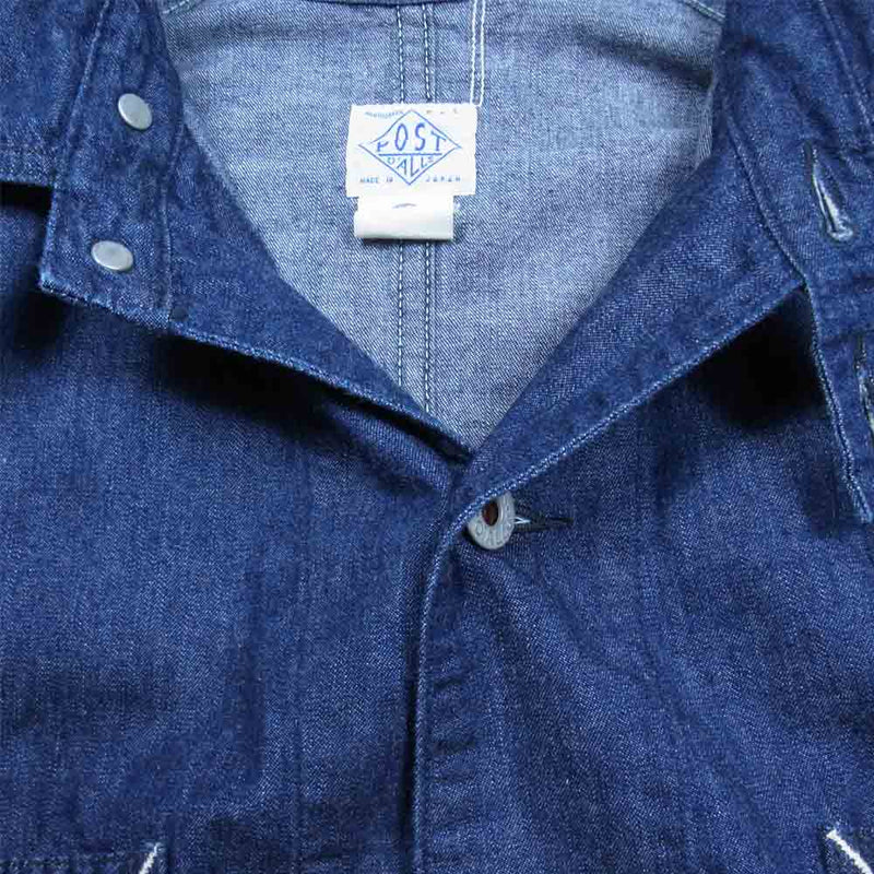 POST OVERALLS USA製Denim indigo shirt 新品 bpbd.kendalkab.go.id