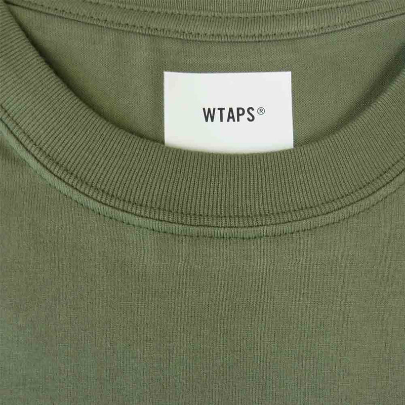 WTAPS ダブルタップス 21AW 212PCDT-LT02S CROSSBONES / SCREEN LS TEE クロスボーン ロングスリーブ  Tシャツ カーキ系 L【新古品】【未使用】【中古】