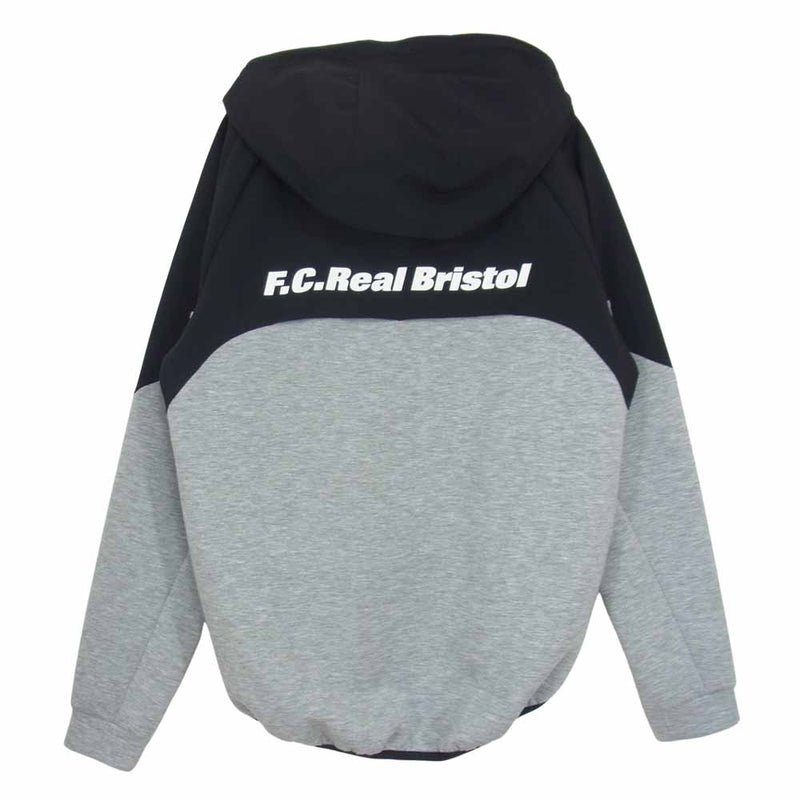 F.C.R.B. エフシーアールビー 19SS FCRB-190019 VENTILATION HOODY ベンチレーション フーディ― ジップアップ  パーカー ブラック系 グレー系 S【中古】