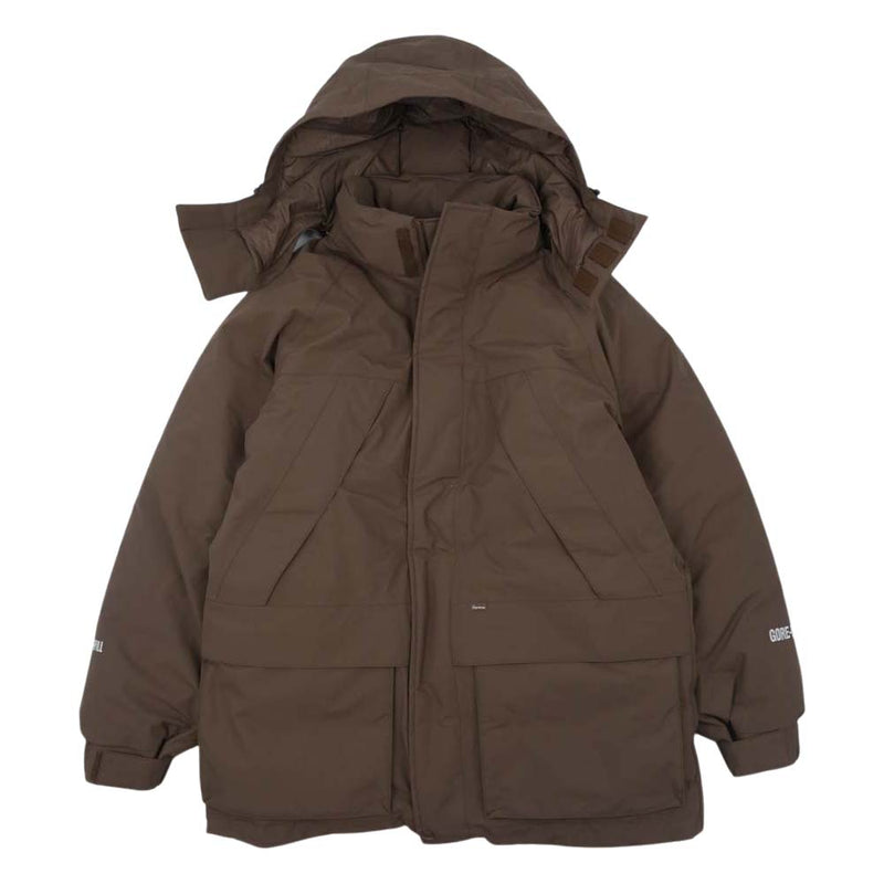 Supreme シュプリーム 18AW GORE TEX 700 Fill Down Parka ゴアテックス 700フィル ダウン ジャケット  ブラウン系 M【美品】【中古】