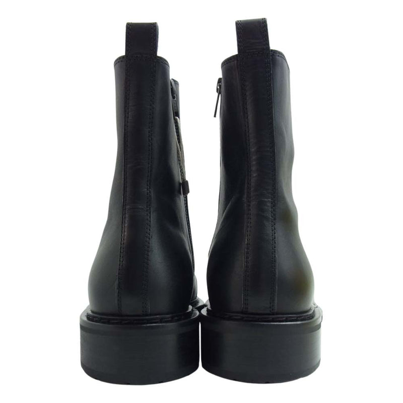 ANN DEMEULEMEESTER アンドゥムルメステール 20024204 サイドジップ レザー ヒール ブーツ ブラック系 41【美品】【中古】