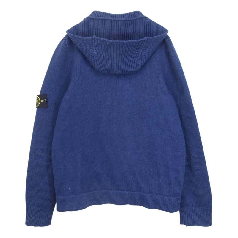 STONE ISLAND ストーンアイランド フルジップ ニット パーカー ネイビー系 L【中古】