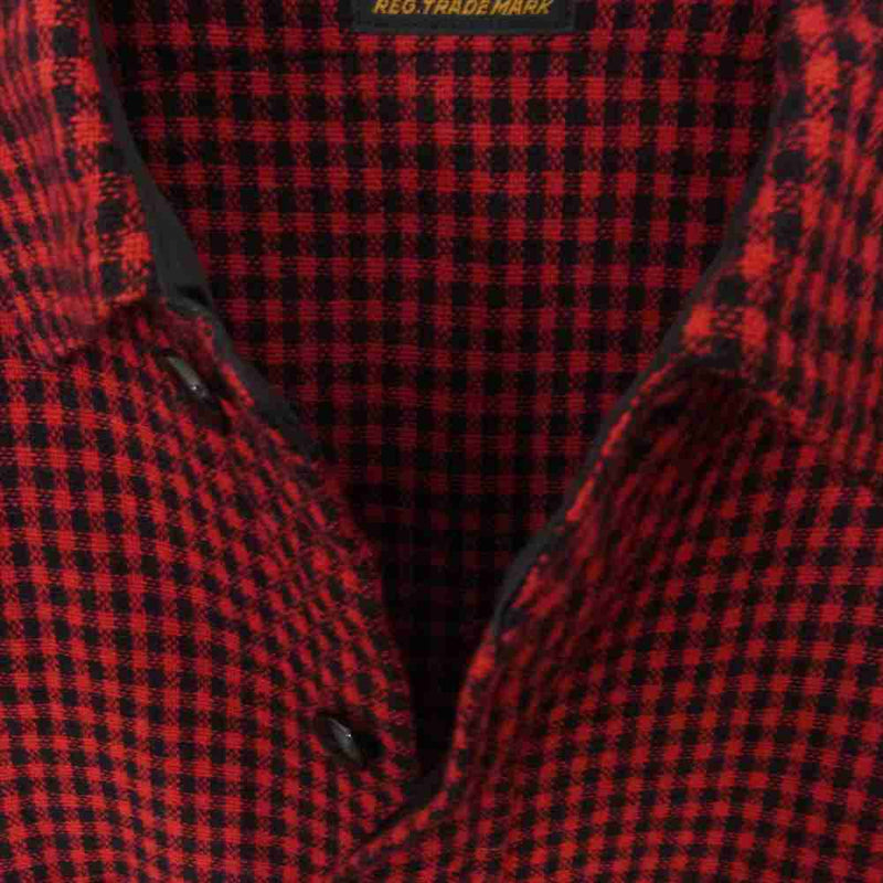 【 Knit-to-Fit】ウールチェックシャツ RED