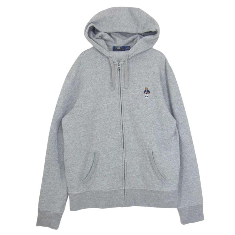 POLO RALPH LAUREN ポロ・ラルフローレン 国内正規品 POLO BEAR Zip Parka ポロベアー スウェット ジップ パーカー  グレー系 M【中古】