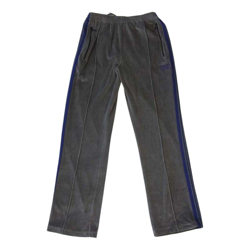 Needles ニードルス 19SS EJ202 Narrow Track Pants Velour ベロア ナロー トラックパンツ グレー系  S【中古】