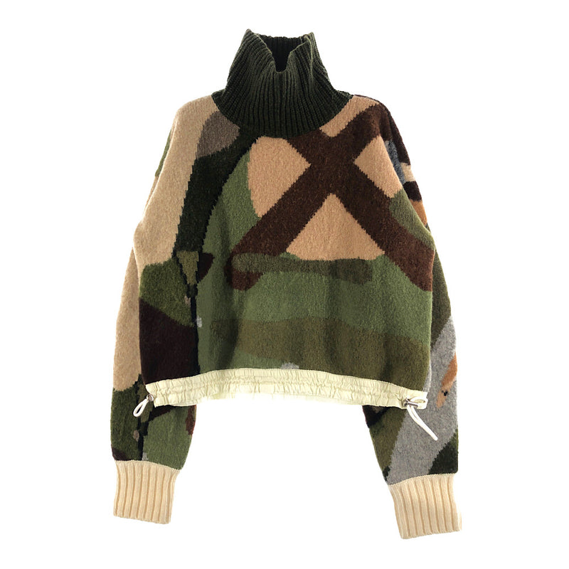 Sacai サカイ × KAWS カウズ 21AW 21-05688 Jacquard Knit Pullover