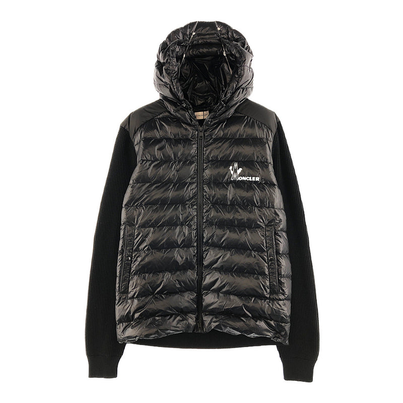 MONCLER モンクレール F10919B50110 V9099 未使用品 国内正規品 CARDIGAN TRICOT ニット切替 ダウンジャケット  ブラック系 L【極上美品】【中古】