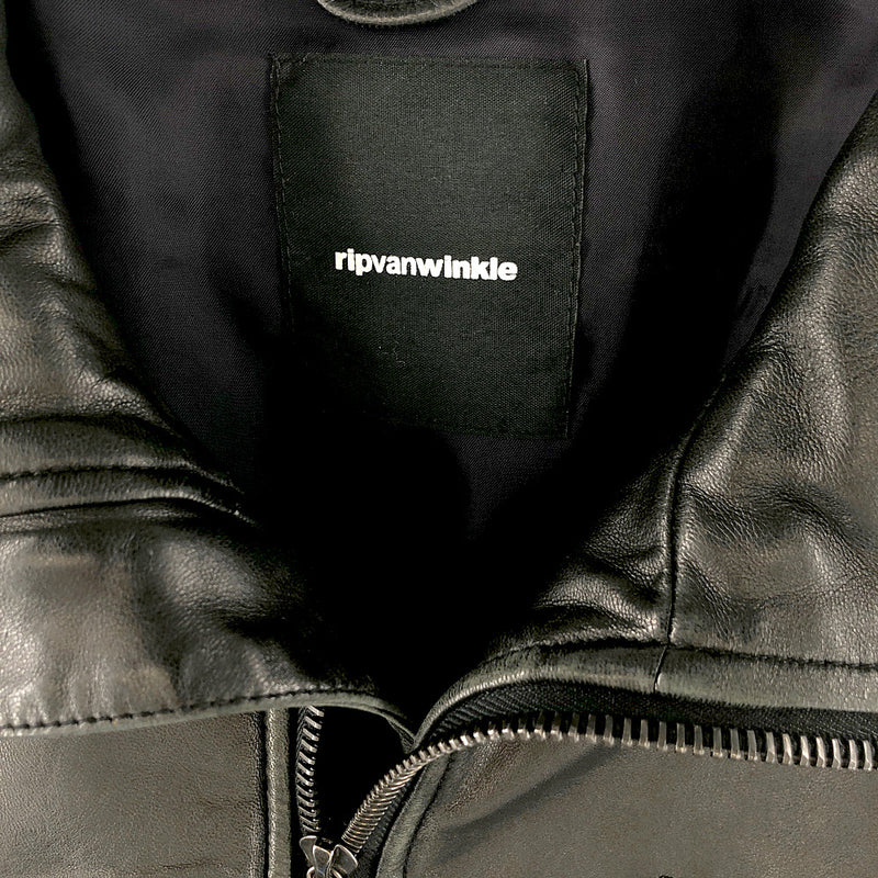 ripvanwinkle リップヴァンウィンクル RJ-4001 LEATHER SKI JACKET レザー スキー ジャケット ブラック系  6【中古】