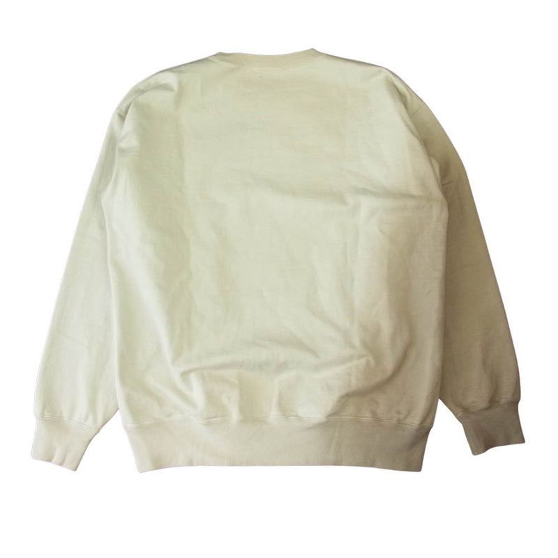 AURALEE オーラリー 21AW A21AP02OU ORGANIC COTTON COMPACT GRADATION DYED SWEAT  P/O オーガニック コットン グラデーション クルーネック スウェット シャツ オフホワイト系 3【美品】【中古】