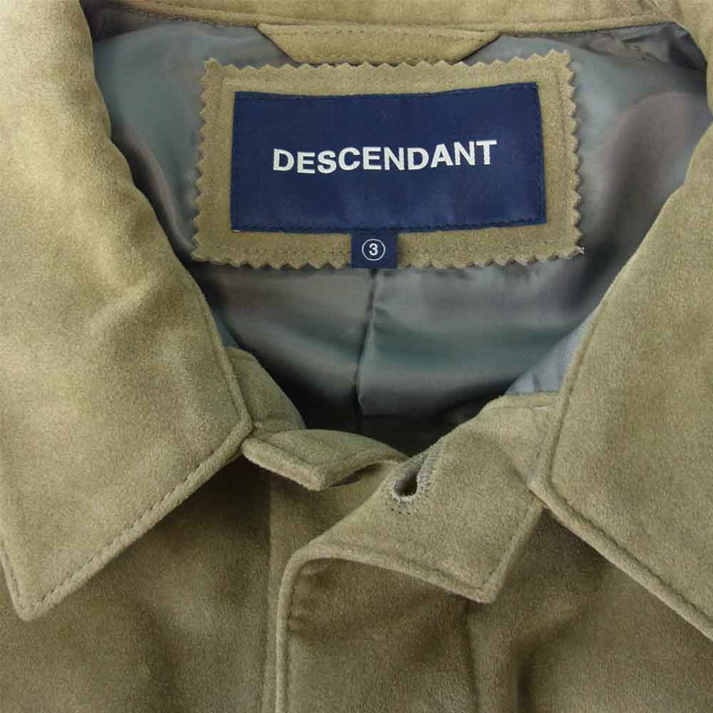 DESCENDANT ディセンダント 212BRDS-JKM04 PIGPEN TRACKER JACKET フェイクスエード トラッカー ジャケット  カーキ系 3【中古】