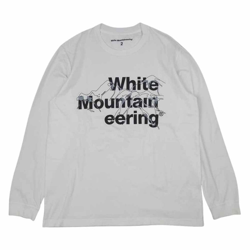 WHITE MOUNTAINEERING ホワイトマウンテニアリング WM2171539 LOGO MOUNTAIN L/S T-SHIRT ロゴ  マウンテン Tシャツ 長袖 ホワイト系 2【美品】【中古】