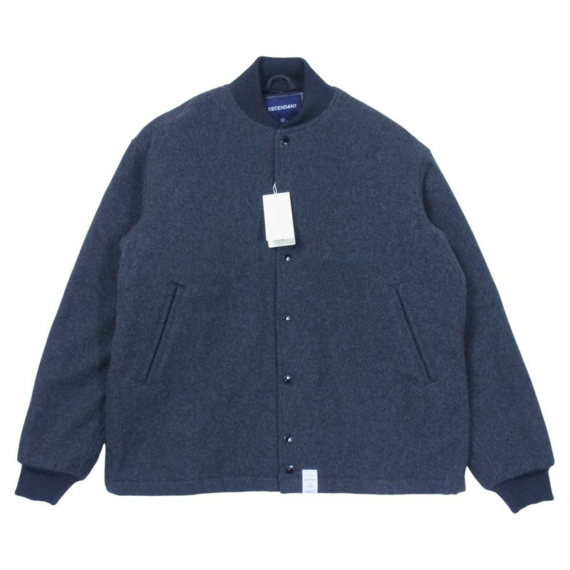 DESCENDANT ディセンダント 17AW 172TQDS-JKM02 SQUAD WOOL JACKET バック刺繍 ウール スタジアム  ジャケット スタジャン グレー系 M【新古品】【未使用】【中古】