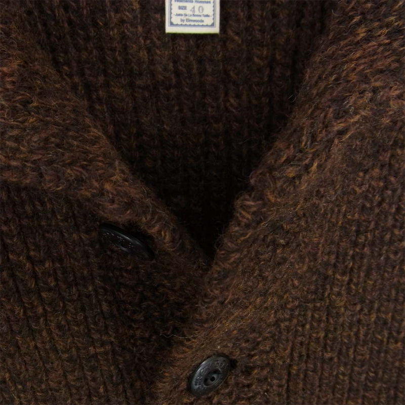 ORGUEIL オルゲイユ OR-4011 Shetland Wool Knit シェットランド ウール ニット カーディガン ブラウン系 40【中古】