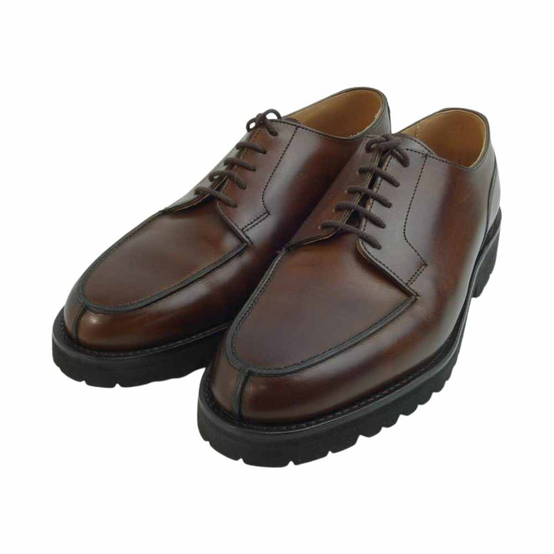 CROCKETT&JONES クロケットアンドジョーンズ 29262A MORETON モールトン 外羽根 Uチップ シューズ ダークブラウン系  5E【中古】