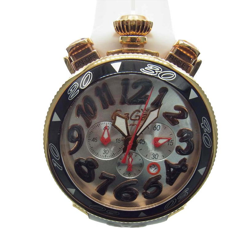 ガガミラノ マヌアーレ MM48 クロノグラフ 正規品 メンズ腕時計 稼働品