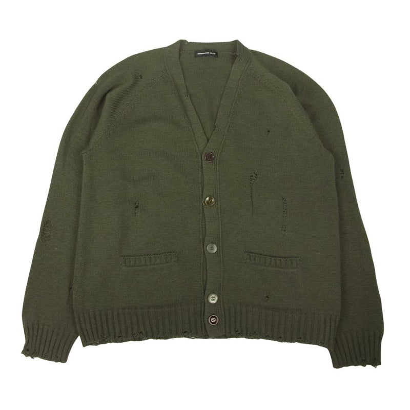 UNDERCOVER アンダーカバー 21SS UC1A4906 Ripped Cardigan ダメージ加工 カーディガン カーキ系 5【中古】