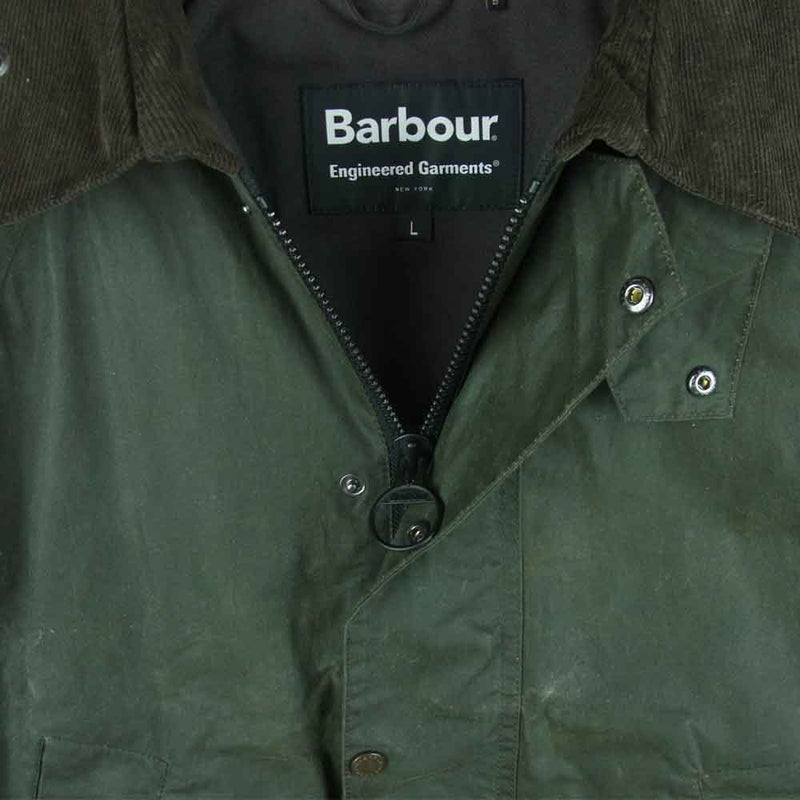 Engineered Garments エンジニアードガーメンツ MWX1436OL51 Barbour バブアー GRAHAM WAX グラハム  ワックス オイルド ジャケット オリーブ系 L【美品】【中古】