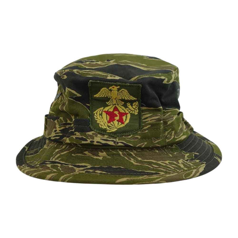 The REAL McCOY'S ザリアルマッコイズ TIGER CAMOUFLAGE BOONIE HAT カモワッペン付き ブーニー ハット  グリーン系 カモ柄 73/8【中古】