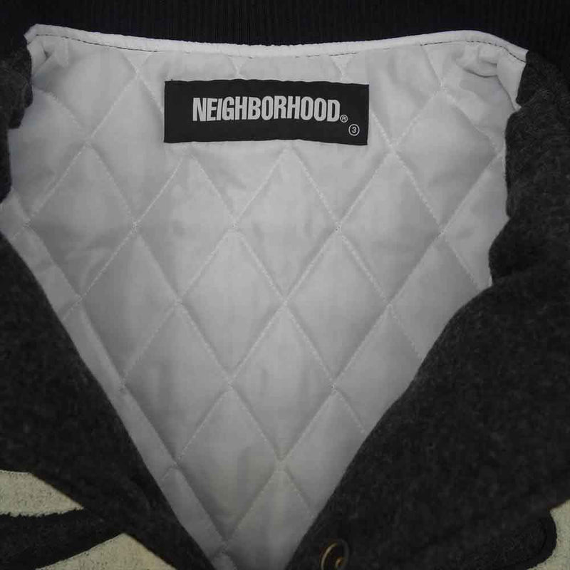 Neighborhood 21AW VIRSITY JACKET BONE | vrealitybolivia.com