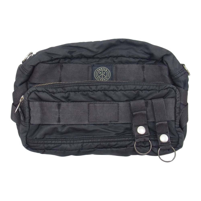 PORTER CLASSIC ポータークラシック SUPER NYLON WAIST BAG BLACK スーパーナイロン ウエストバッグ 2WAY  ショルダー ブラック系【極上美品】【中古】