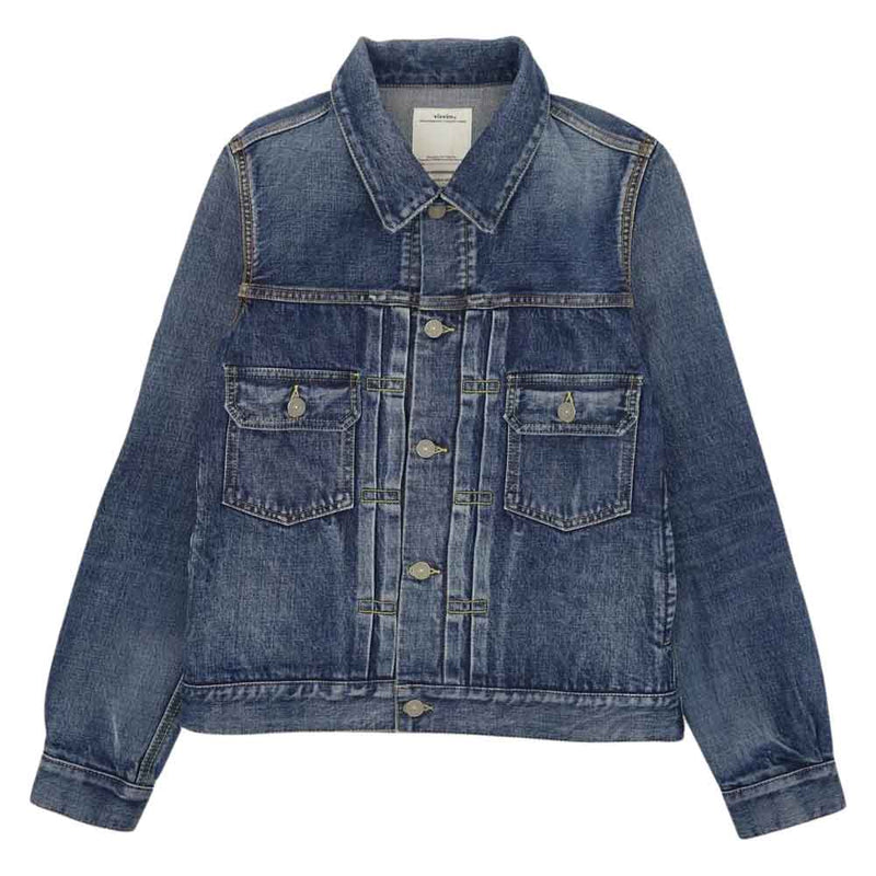 VISVIM ビズビム 22SS 0122105006001 SS 101 JKT DMGD ダメージ加工 デニム ジャケット  インディゴブルー系【極上美品】【中古】