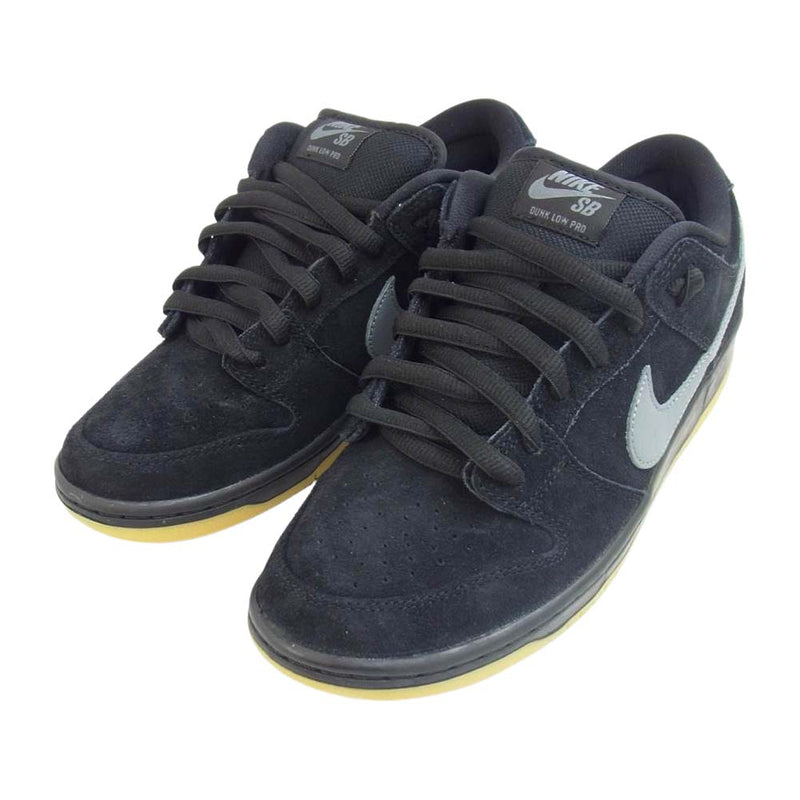 NIKE ナイキ BQ6817 010 SB DUNK LOW PRO FOG GREY GUM ダンク ロー フォグ ガムソール  Black/Grey/Gum 26.5cm【美品】【中古】