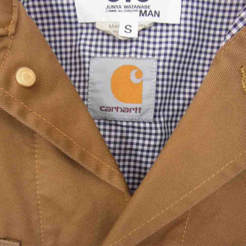 JUNYA WATANABE COMME des GARCONS MAN ジュンヤワタナベコムデギャルソンマン eYe carhart カーハート  21SS WG-J927 綿ウエポン製品染め カバーオール ジャケット ブラウン系 S【新古品】【未使用】【中古】