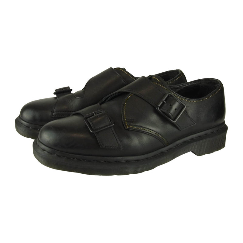 Yohji Yamamoto ヨウジヤマモト Dr.MARTENS ドクターマーチン 19SS MONK STRAP YY ダブルモンクストラップ  シューズ ブラック系 UK9【中古】