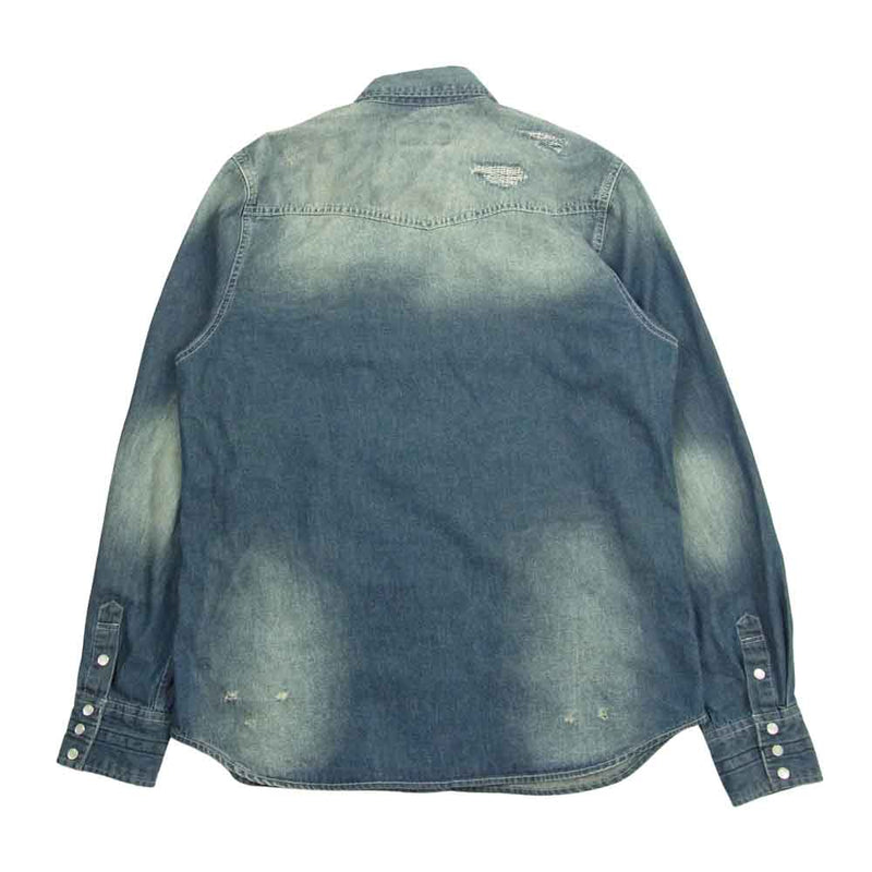 NUMBER(N)INE ナンバーナイン LOVELESS GUILD PRIME COLLABORATION DENIM SHIRT デニム シャツ  インディゴブルー系 L【中古】