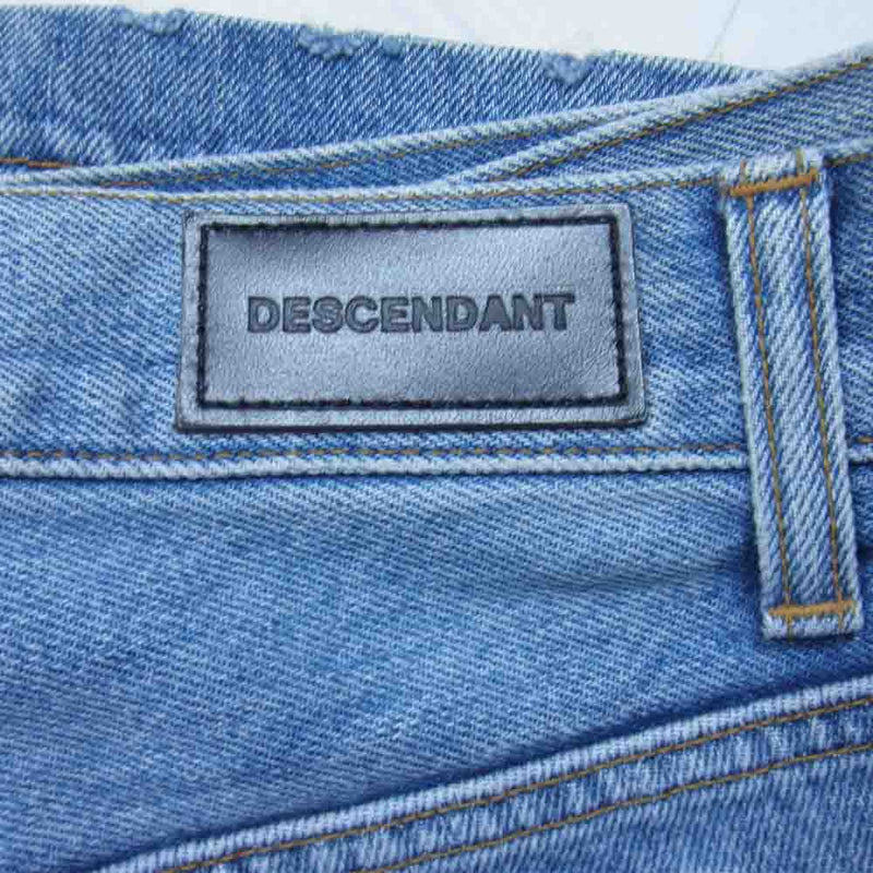 DESCENDANT ディセンダント 191WVDS-PTM07 HAMPTON DENIM SHORT 加工 デニム ショーツ インディゴブルー系  L【美品】【中古】