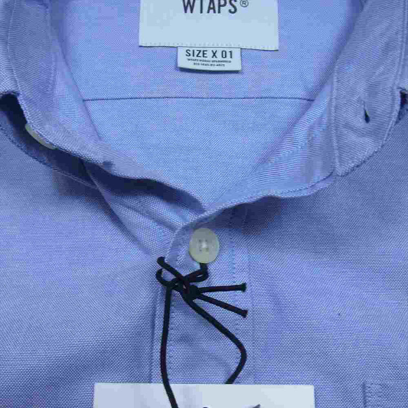 WTAPS ダブルタップス 20SS 201TQDT-SHM02 BD LS 01 SHIRT COTTON OXFORD THOMAS MASON  ボタンダウン 長袖 シャツ ブルー系 S【中古】