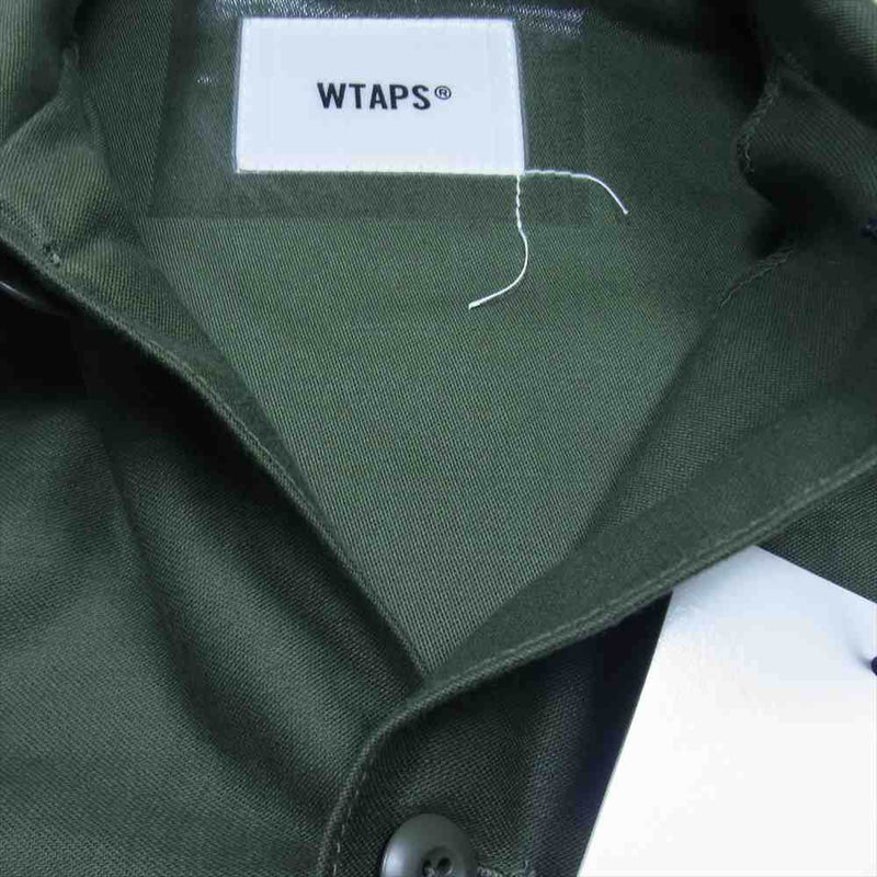 WTAPS ダブルタップス 21SS 211BRDT-SHM01 FLYERS LS COTTON フライヤーズ コットン ミリタリー シャツ  ジャケット OLIVEDRAB M【中古】