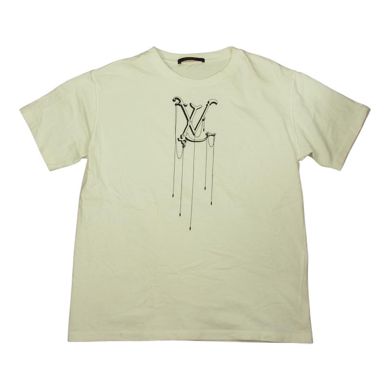 LOUIS VUITTON ルイ・ヴィトン 20SS HIY12W LVペンダント エンブロイダリー Tシャツ ホワイト系 M【中古】