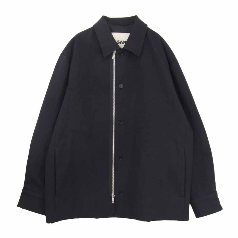 JIL SANDER ジルサンダー 20AW JSMR420833 国内正規品 Lightweight technical jacket  ライトウェイト テクニカル 中綿 シャツ ジャケット ブラック系 50【中古】