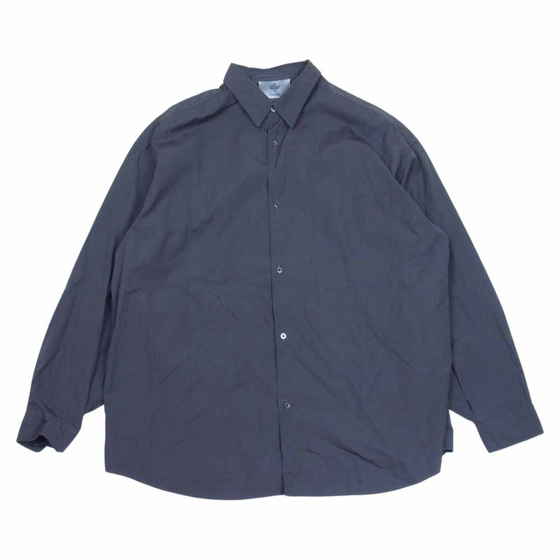 GRAPHPAPER グラフペーパー 21SS GM212-50227 THOMAS MASON for GP Oversized Regular  Collar Shirt トーマスメイソン オーバーサイズ シャツ チャコール系 F【中古】