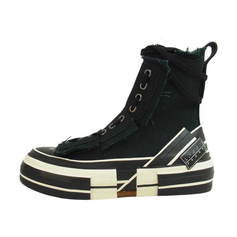 Yohji Yamamoto ヨウジヤマモト YX-E01-090-B Y‘s ワイズ × xVessel HIGH-CUT SNEAKERS  レイヤード ロウ トップ スニーカー ブラック系 24cm【新古品】【未使用】【中古】