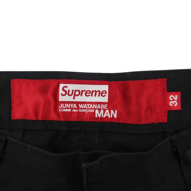 Supreme シュプリーム 21AW JUNYA WATANABE COMME des GARCONS MAN Printed Work Pant  ジュンヤワタナベ コムデギャルソン マン プリント ワーク パンツ ブラック系 32【中古】