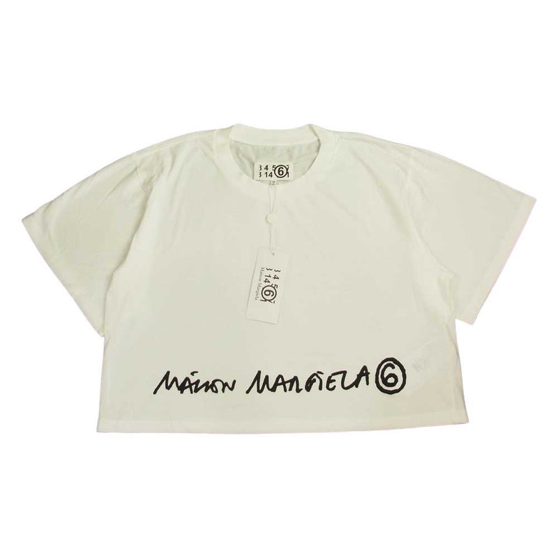 maison margiela 18ssバックロゴプリントtシャツ chery.com.uy