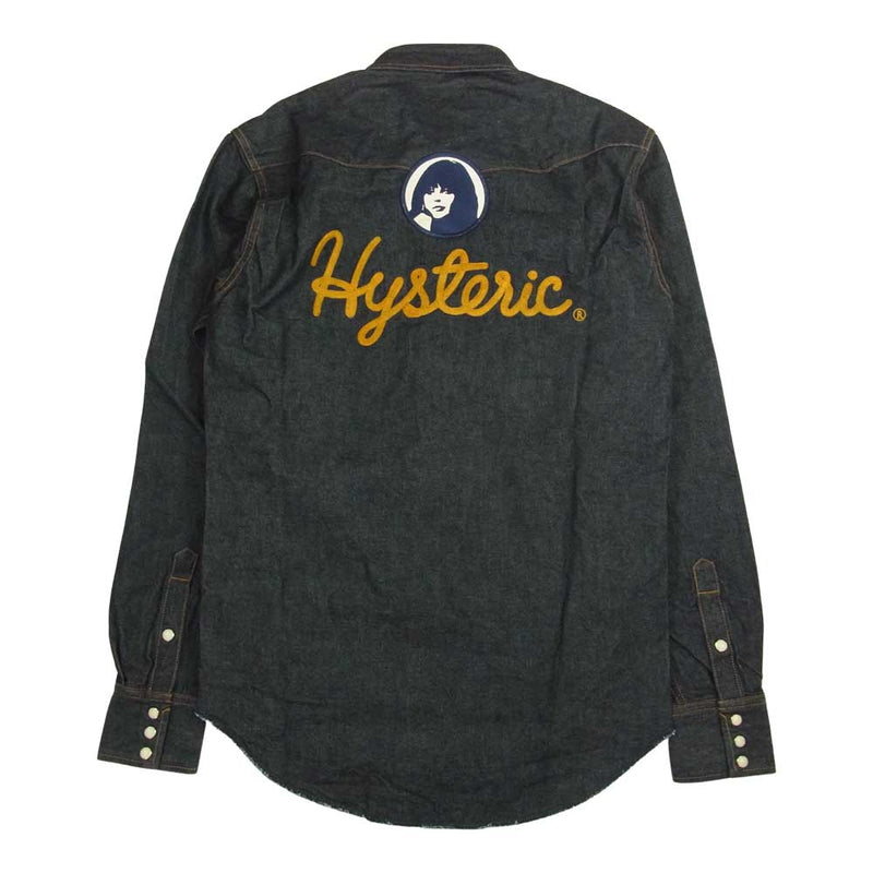 HYSTERIC GLAMOUR ヒステリックグラマー 02203AH09 HYSTERIC バック刺繍 ウエスタン デニム シャツ  インディゴブルー系 S【新古品】【未使用】【中古】