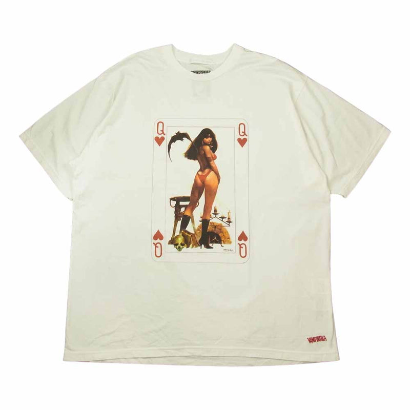 HYSTERIC GLAMOUR ヒステリックグラマー 21AW 06213CT01 THEE HYSTERIC XXX VAMPIRELLA #36  POKER GAME Tシャツ ホワイト系 XL【中古】